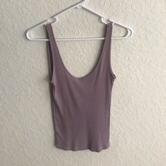 Lavender low back tank top - Picture 1 of 2